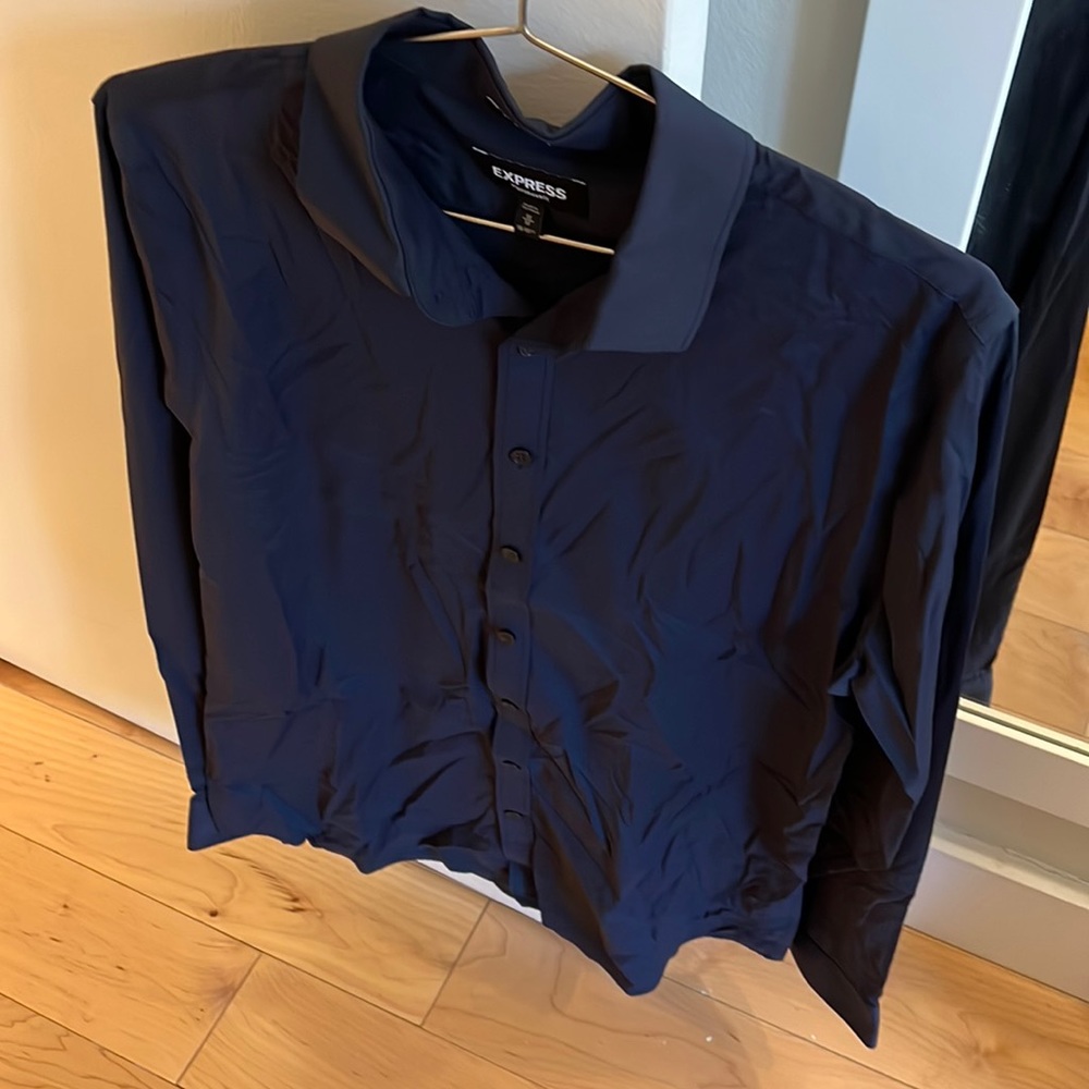 Express Men’s Long-Sleeve Slim-Fit Button Down